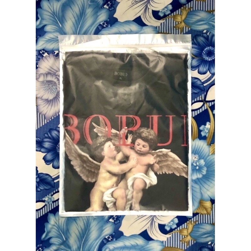 BOBUI 2ANGELS BOBUI LOGO/ WASHED BLACK