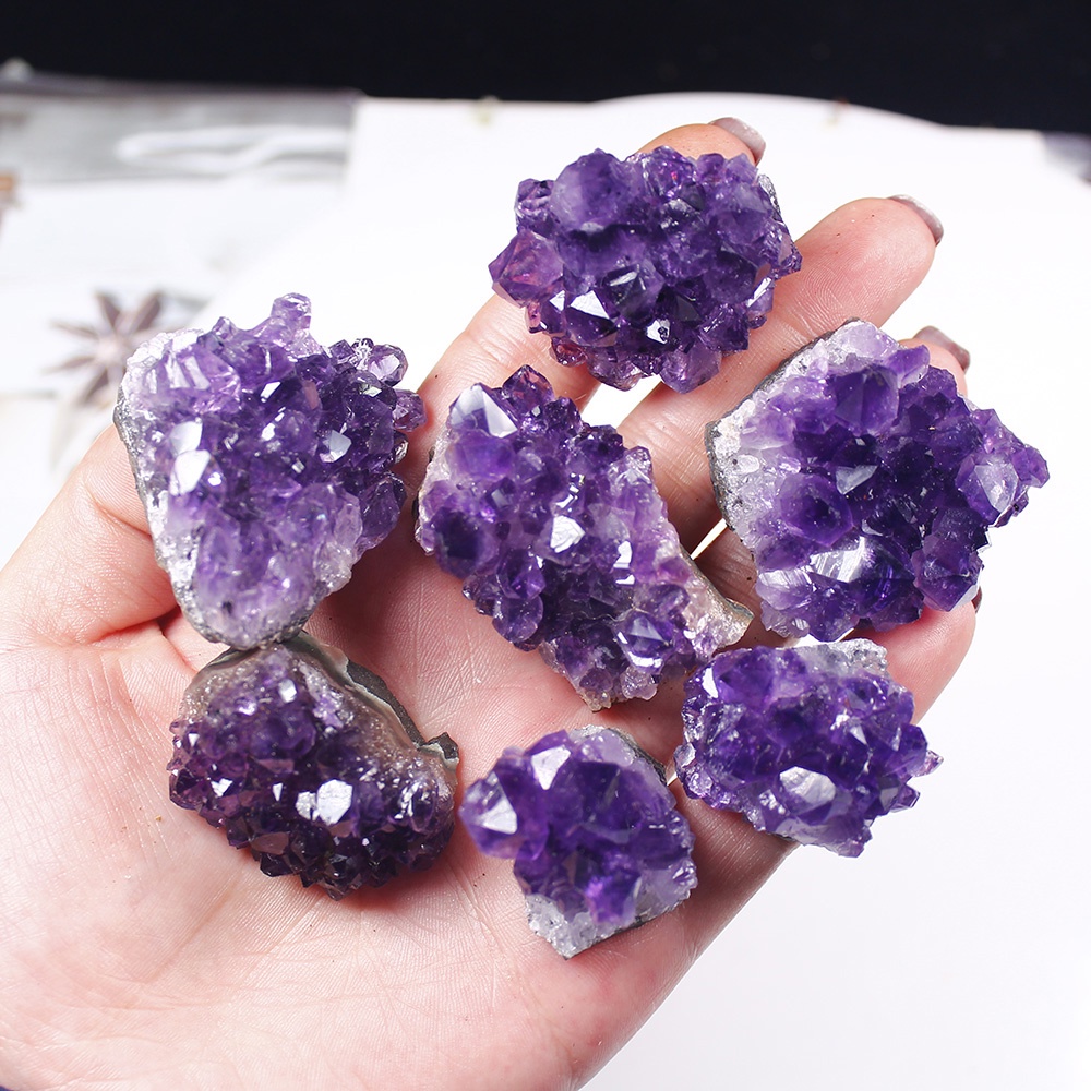 Tinh thể đá Amethyst các loại từ 10-100G thanh tẩy năng lượng DA48