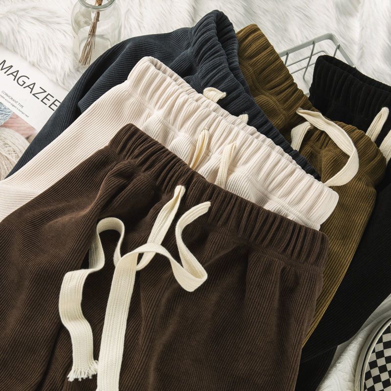 Quần Dài Vải Nhung Mỏng Ống Rộng Lưng Cao Thời Trang 2022 Mới