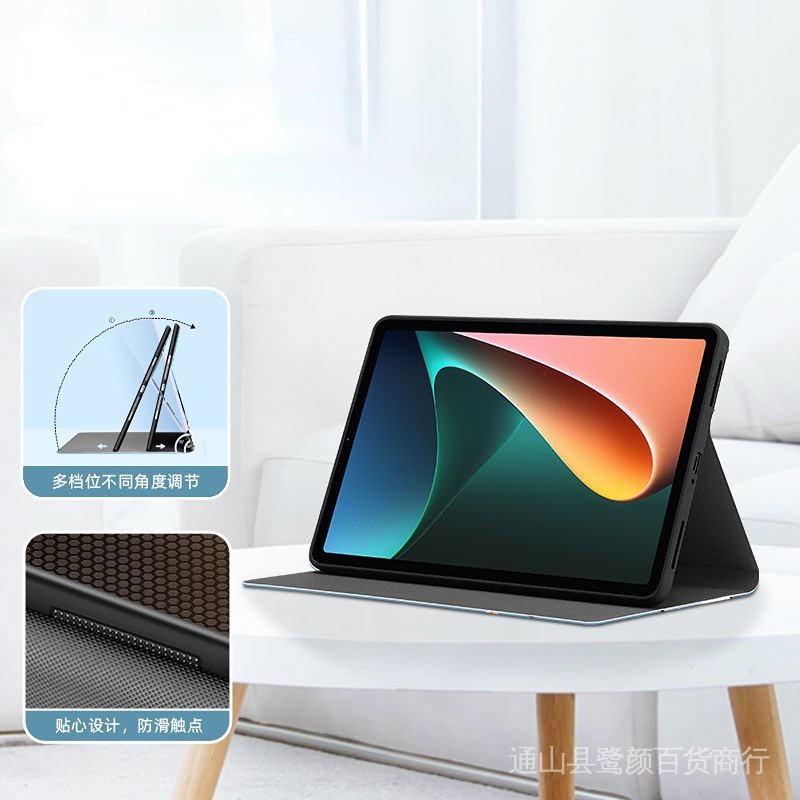 Bao Da Máy Tính Bảng PU Viền Silicon Dẻo In Hình Hoàng Tử Mèo/ Phi Hành Gia Chống Rơi Cho Xiaomi Pad 5 Pro 11 Inch Ốp