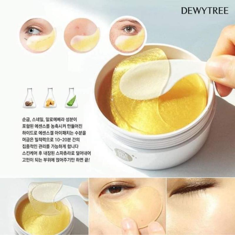 Mặt nạ mắt DewyTree Prime Gold Snail Eye Patch ốc sên vàng hộp 60 miếng