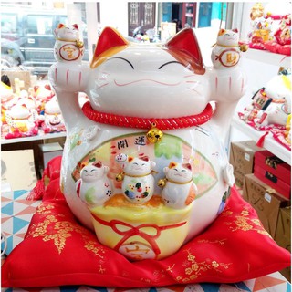 Mèo thần tài thảm xanh 30cm "bảo - tài" begaohp