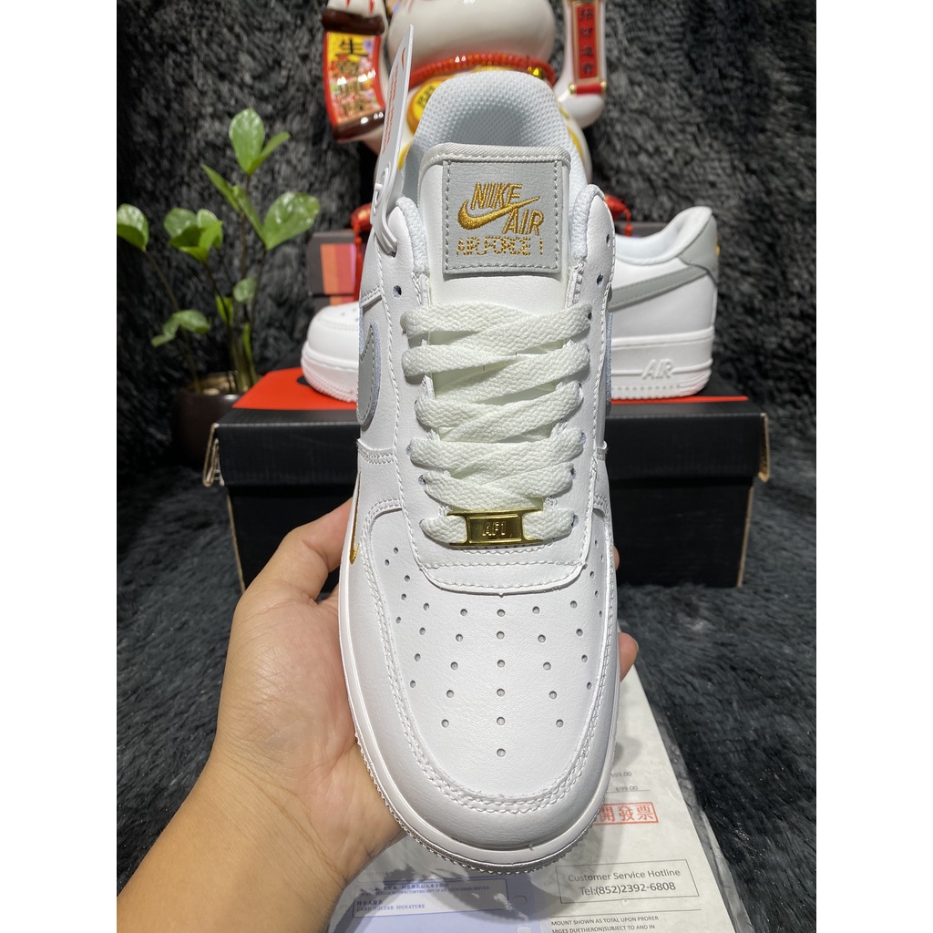 [FullBox+Ảnh Thật] Giày Sneaker AF1 trắng vệt xám hàng trung SC full box bill!