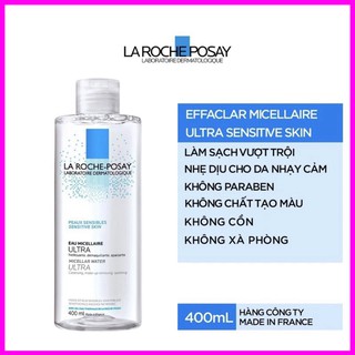 Nước tẩy trang giàu khoáng cho da nhạy cảm La Roche-Posay Micellar Water Ultra Sensitive Skin 400ml