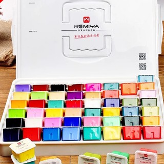 Màu nước dạng thạch MIYA Himi Gouache pan set 56 colors x 30ml