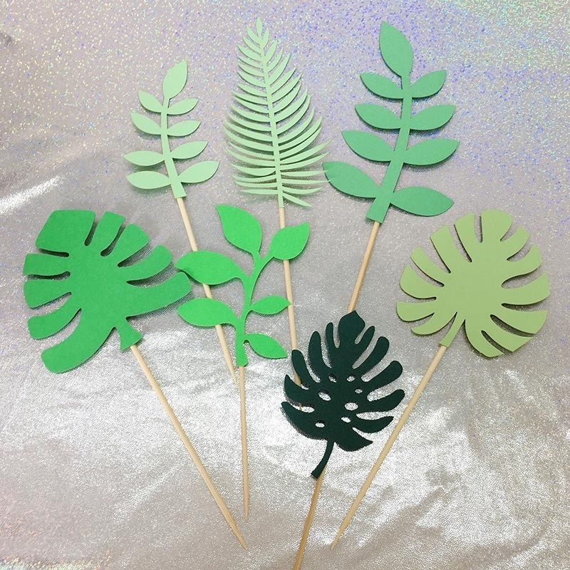 Set 7 Lá Cọ Trang Trí Bánh Kem