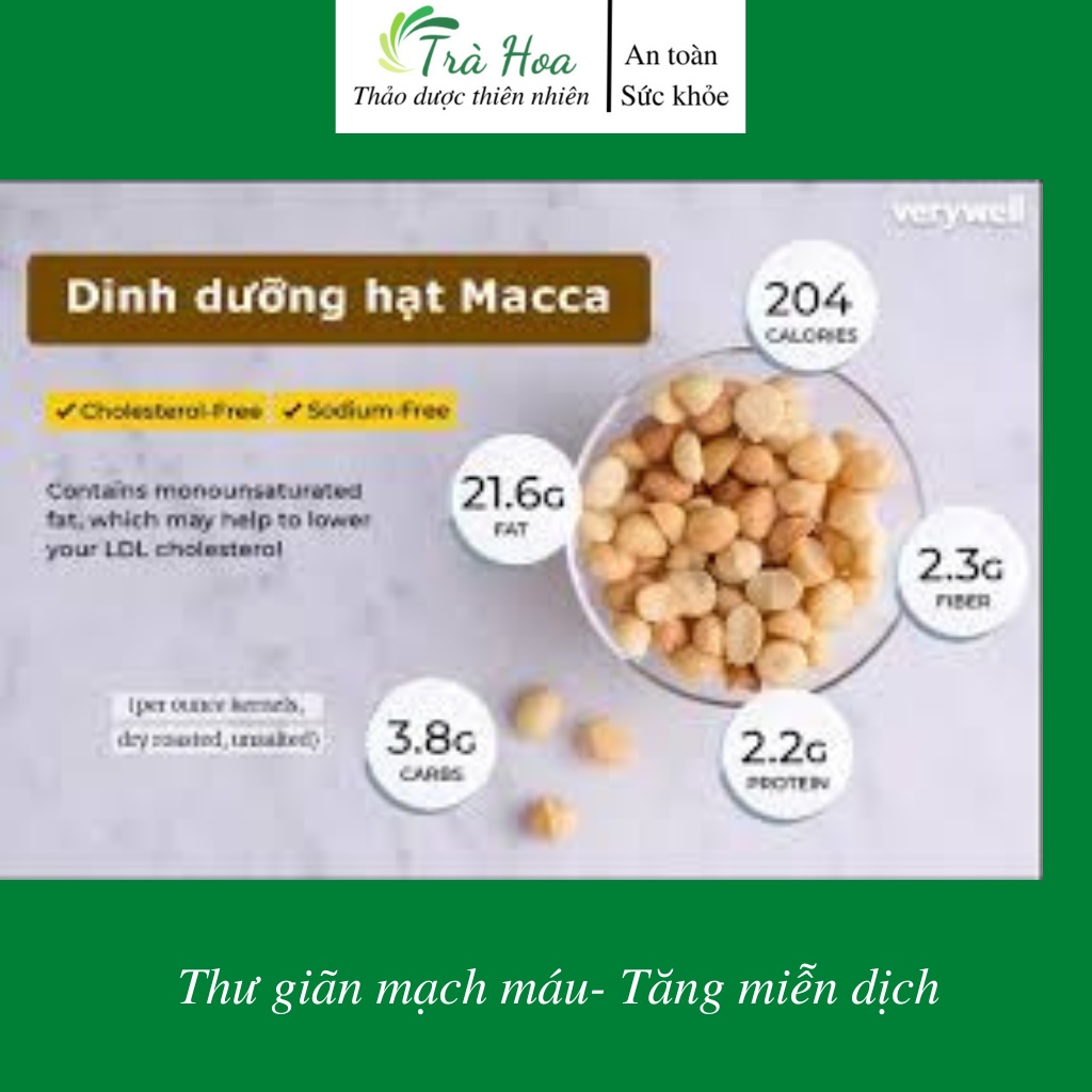 Nhân hạt macca, hạt macca chín Trà Hoa Cô Ba
