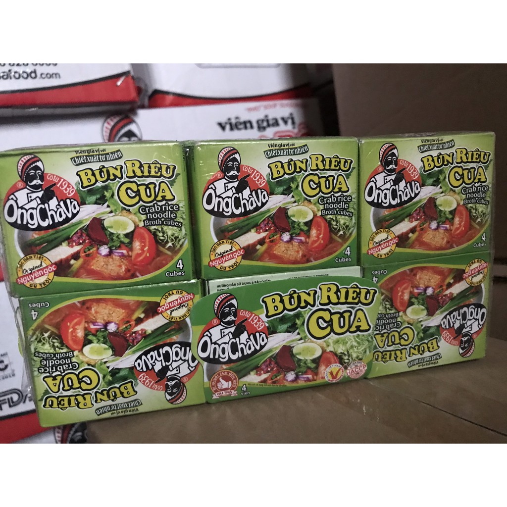 Viên súp gia vị Bún bò Huế/ Hủ tíu/ Phở /Bún riêu cua( lốc 12 hộp 75gr)