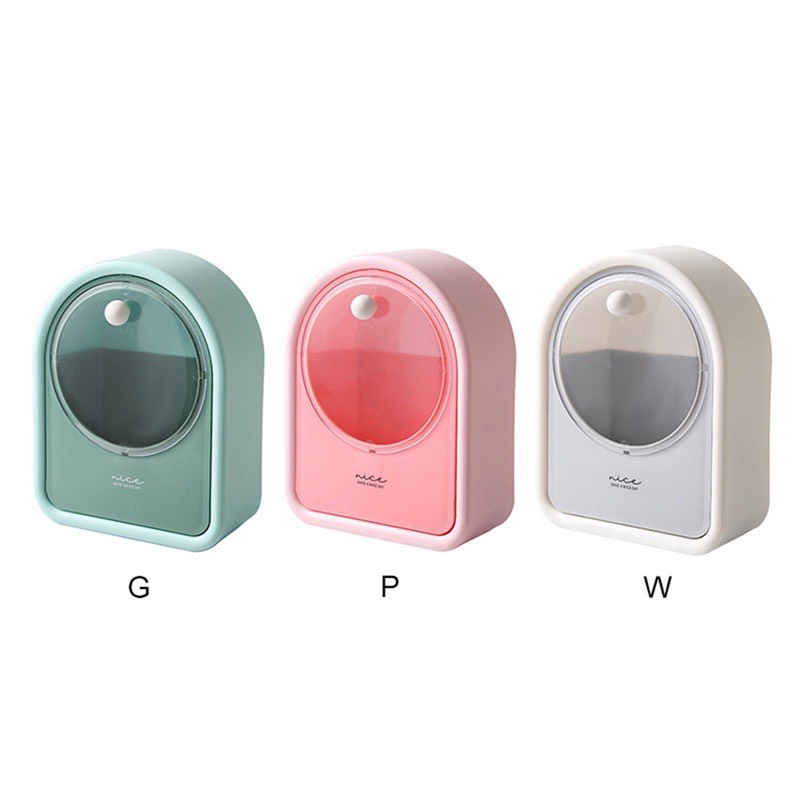 Hộp Đựng Bông Tẩy Trang Chất Liệu HIPS Đa Năng Treo Tường Tiện Lợi