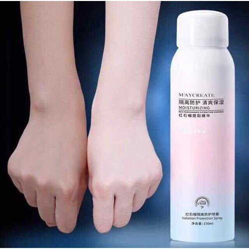 Kem Xịt Chống Nắng Dưỡng Trắng Da, Che Khuyết Điểm Maycreate Moisturizing Spray 150ml -W109-K06T3