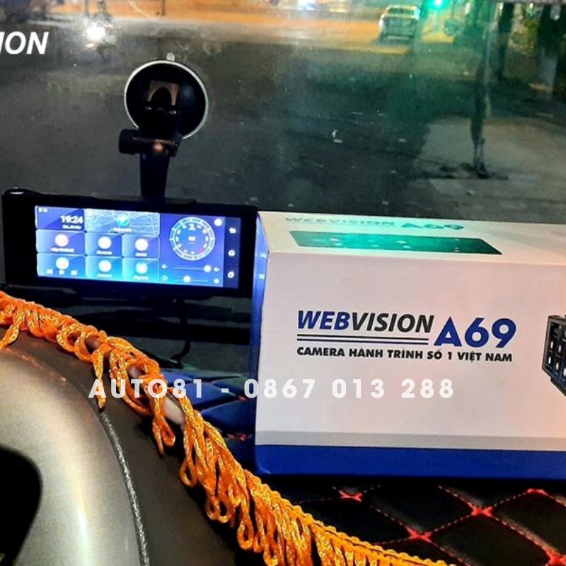 Camera hành trình Webvision A69, ghi hình trước sau, g.iám s.át định vị xe từ xa- HÀNG THANH LÝ