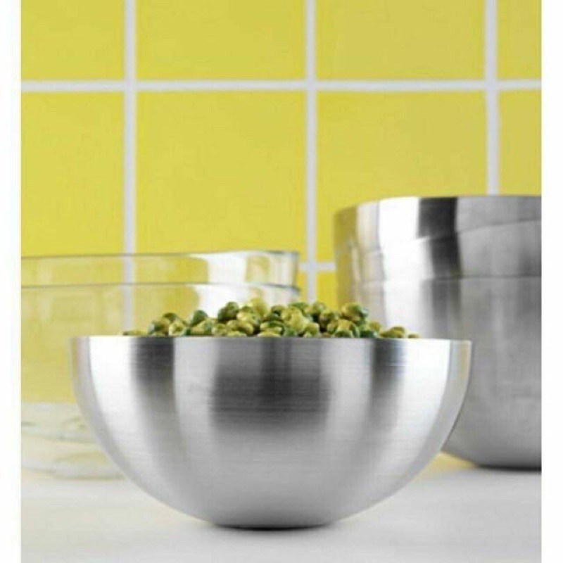 Bát trộn bột, trộn salad làm bánh các size 12.20.28 inox ikea tiêu chuẩn xuất khẩu