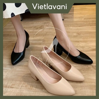 Giày cao gót 5 phân PTC2 big size 40-43, ngoại cỡ gót vuông VIETLAVANI