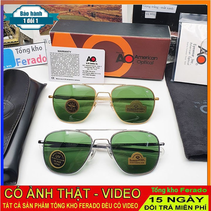 Kính mắt nam AO Tặng kèm họp đựng kính khăn lau , tua vít hàng cao cấp CÓ VIDEO