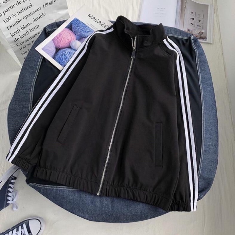 Áo gió thể thao- Áo khoác Nam Nữ 3 sọc - Áo khoác nữ thể thao cao cấp