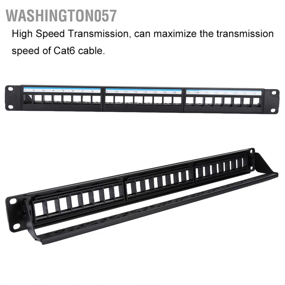 Có thể bán buôn Bảng vá dữ liệu có thể gắn kết 19 inch 24 cổng Giá đỡ cáp mạng CAT6 (Không bao gồm các mô-đun) washington057 Hàng giao ngay