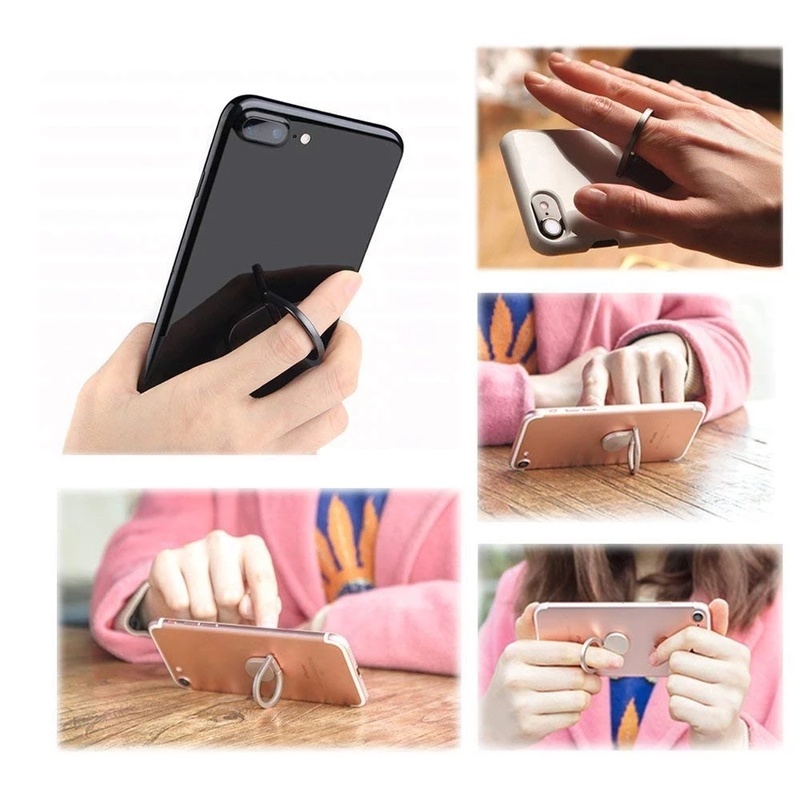 Giá Đỡ Nhẫn Từ Tính Hình Giọt Nước Xoay 360 Độ Bằng Kim Loại Thông Dụng Cho Điện Thoại Di Động