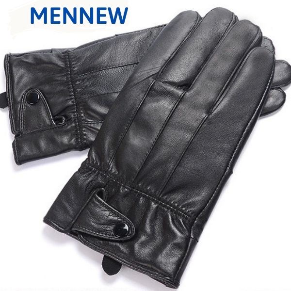 Găng Tay Da Nam Cao Cấp Giữ Ấm Mùa Đông Bao Tay Da Thật Cảm Ứng Chống Nước Chống Rét Hà Nội Đi Xe Máy DTR.MenNew