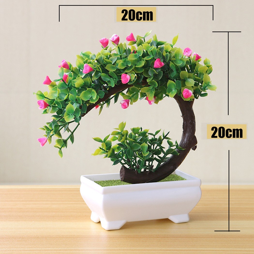 Cây Bonsai Giả 20cm X 24cm / 7.87 "X 9.45" Trang Trí Văn Phòng