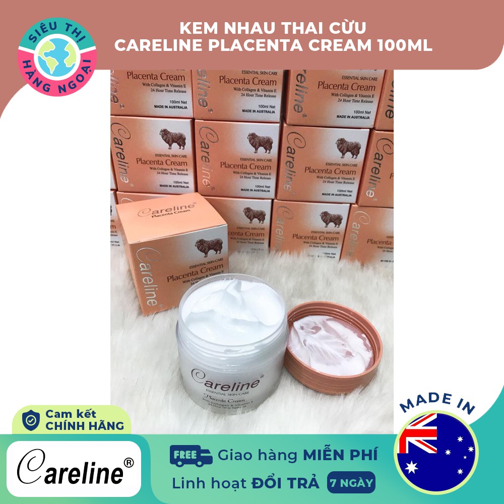 Kem Nhau Thai Cừu Careline Placenta Cream[dưỡng ẩm,phù hợp da khô &amp; nứt nẻ] Hàng Úc(được bán bởi Siêu Thị Hàng Ngoại)