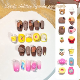 charm con vật,cha đồ ăn trang trí móng tay