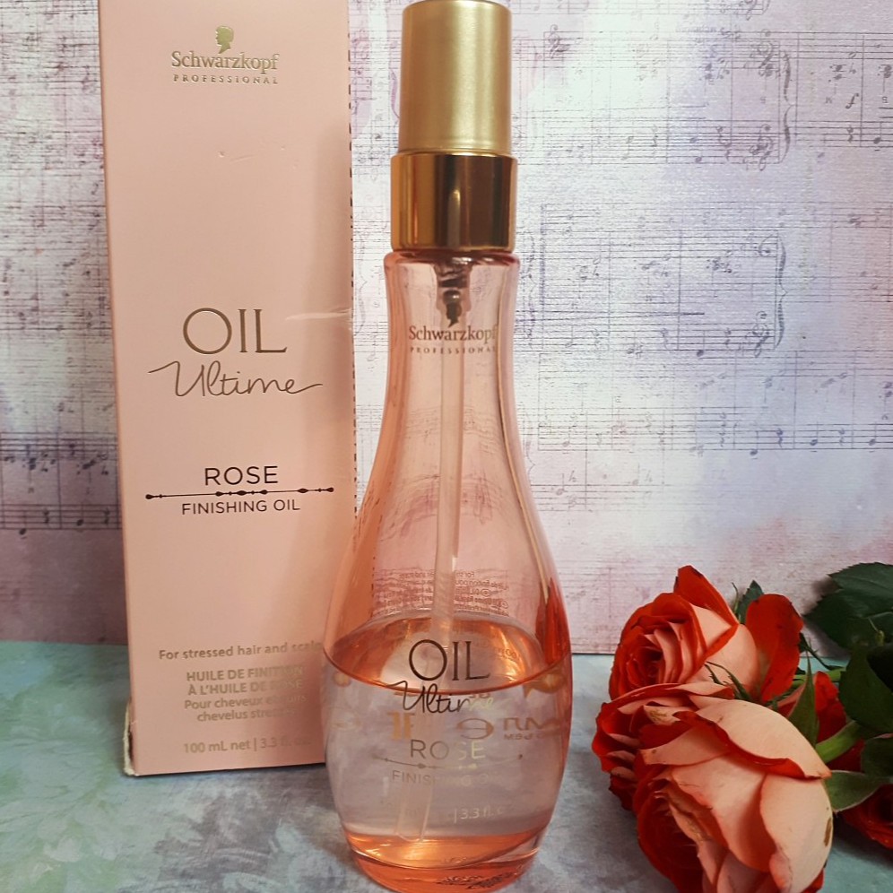 Tinh dầu Schwarzkopf OIL Ultime ROSE Finishing Oil 100ml dưỡng tóc sợi mảnh đến trung bình (màu hồng)