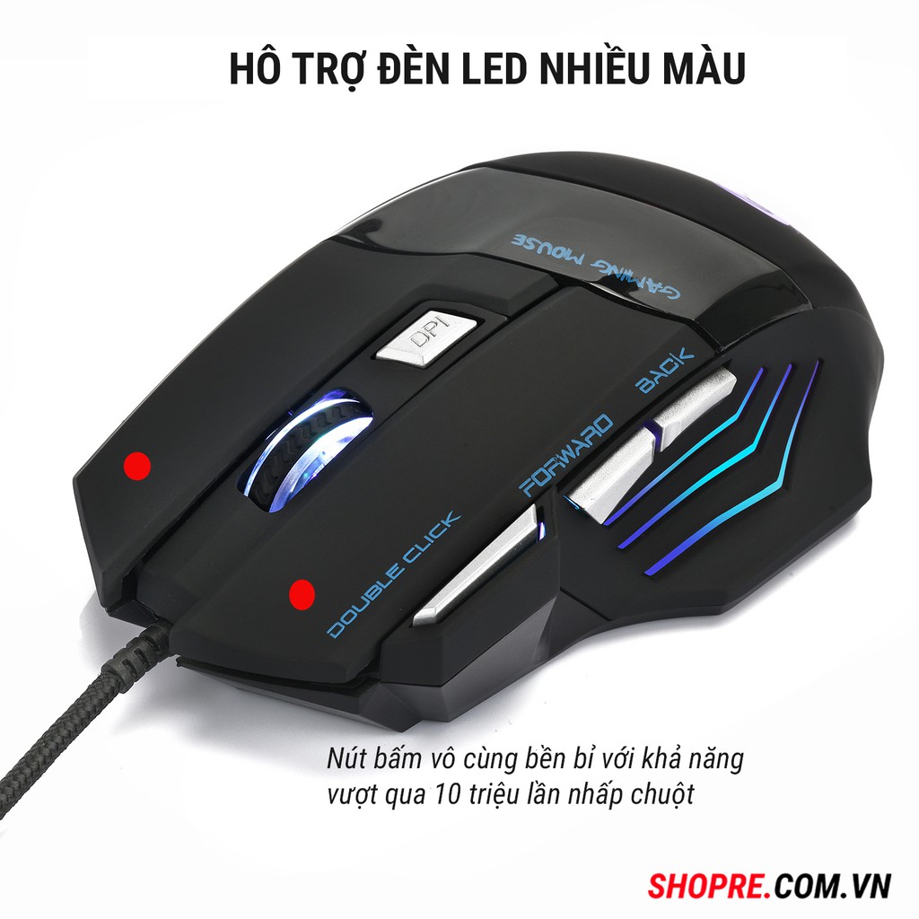 Chuột Gaming K1012A có dây LED đổi màu