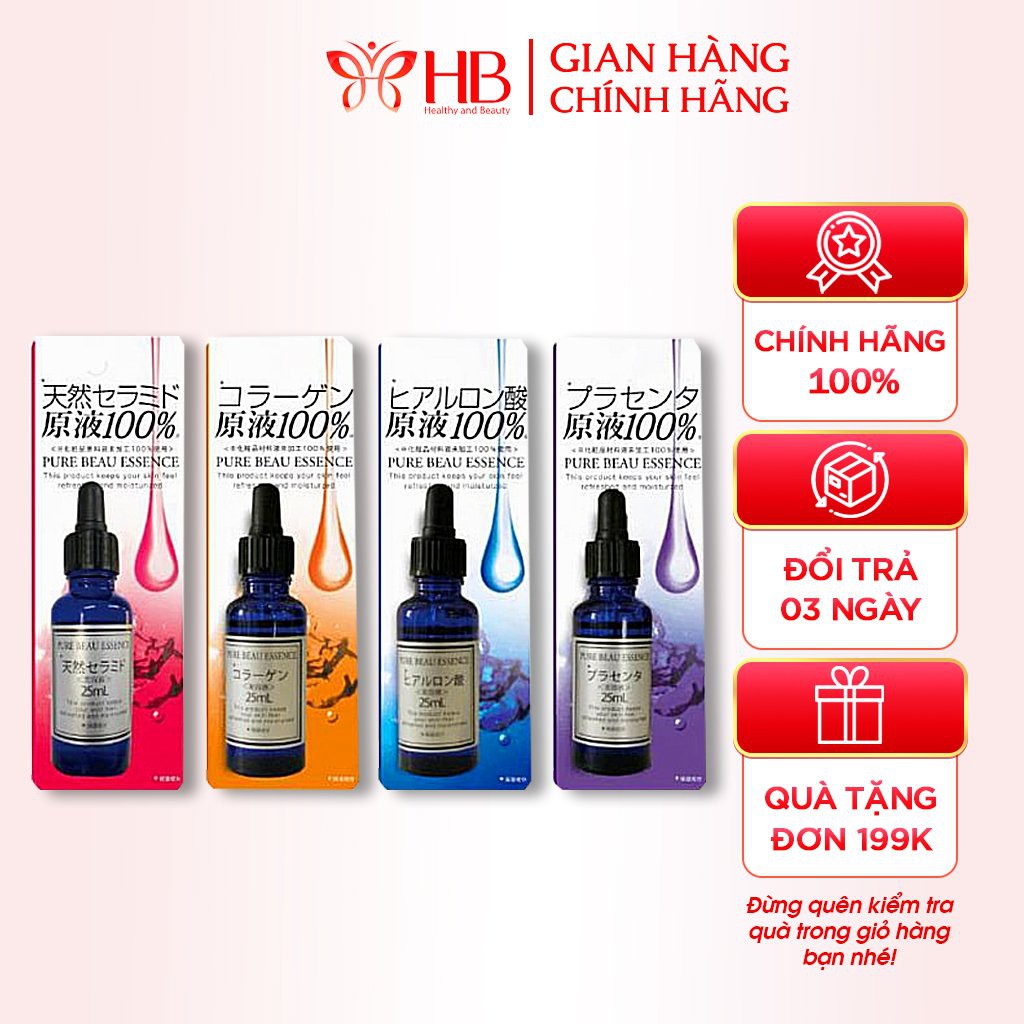 Serum, tinh chất nhau thai Pure Beau Essence 25 ml chính hãng Nhật Bản ngăn ngừa lão hóa