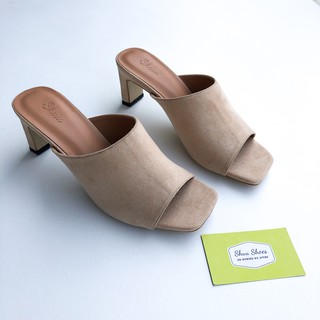Giày Mules Nhung