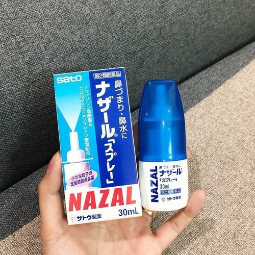 Xịt xoang mũi , ngạt mũi Nazal Sato 30ml nội địa Nhật Bản