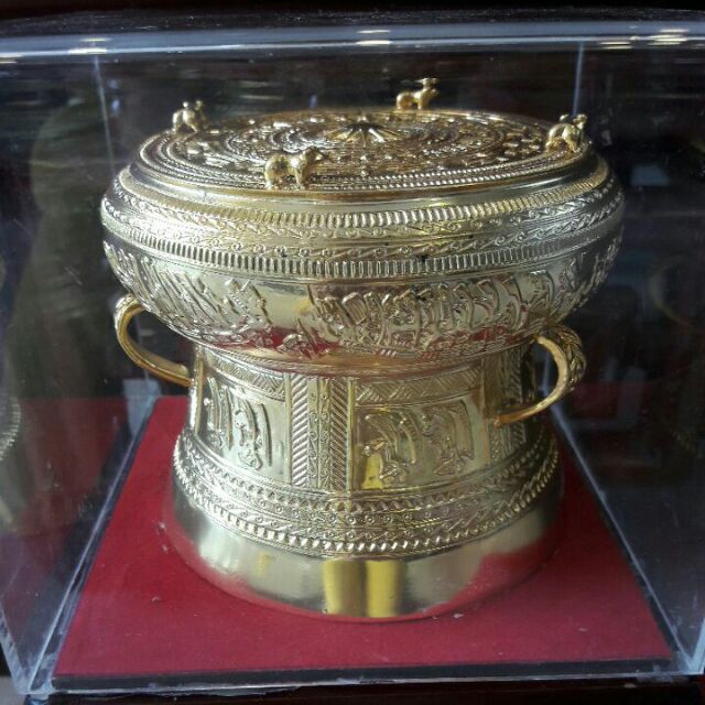 Trống đồng mạ vàng