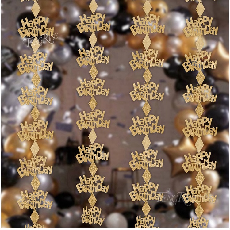 Dây treo bong bóng dài nhiều mẫu tùy chọn lấp lánh dành cho trang trí tiệc sinh nhật