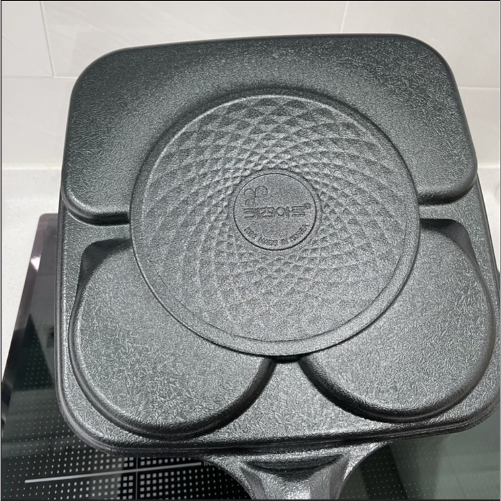 Chảo 3 ngăn đáy từ | Chảo chiên bánh và trứng 3 ngăn 27cm Kitchen Art Hàn Quốc