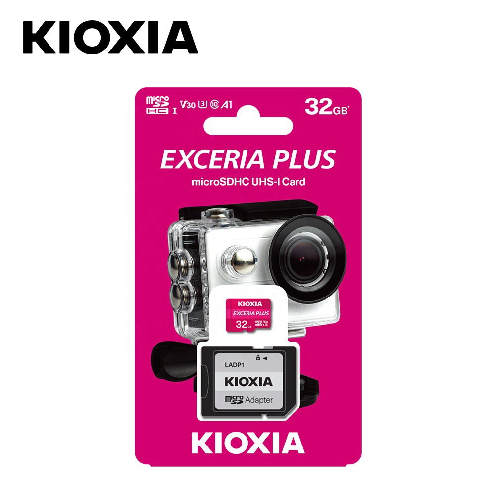 Thẻ nhớ MicroSDHC Kioxia Exceria Plus 32GB U3 4K V30 A1 R98MB/s W65MB/s (Tím)