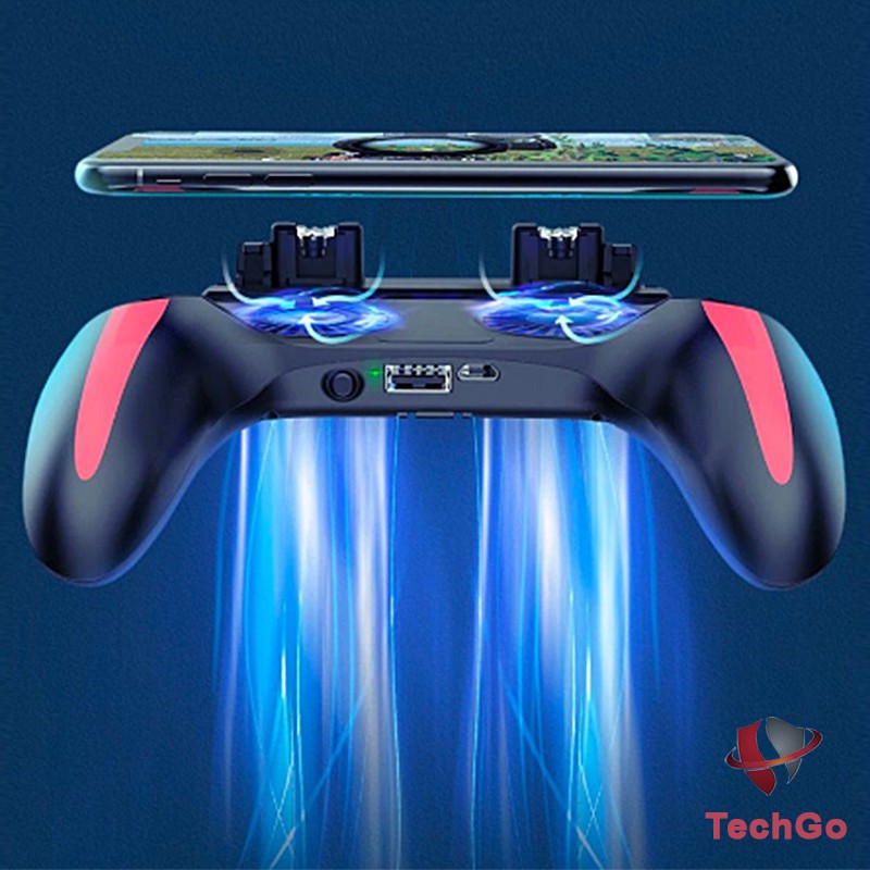 [Mã SKAMCLU9 giảm 10% đơn 100K] Tay cầm chơi game PUBG/FF/ROS Double Fan tích hợp sạc dự phòng 5000mAh H10