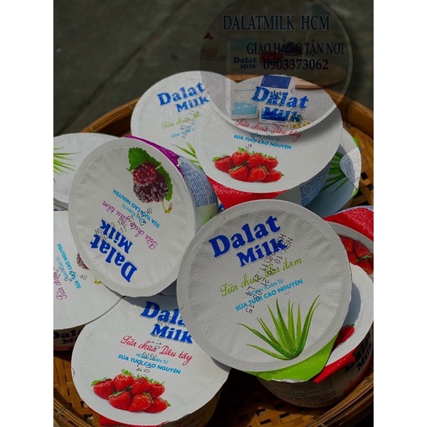 sữa chua ăn dâu tây 100gr DALATMILK