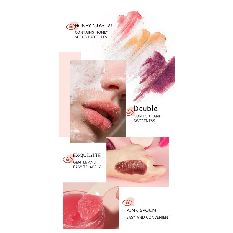 Pudaier Lips Care Exfoliating Scrub Fades Lip Wrinkles Exfoliating Moisturizing Lip Care Lip Mask Beauty Makeup