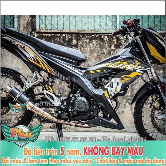 Tem rời Sonic đen vàng nhám (B) -1