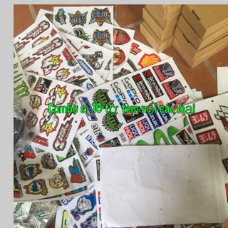 Combo 10 hình dán tem nổi các loại