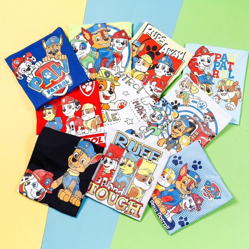 Bộ ba lỗ trẻ em, quần áo sát nách bé trai đội chó cứu hộ Pawpatrol chất liệu cotton cao cấp, mềm mịn size từ 10 đến 25kg