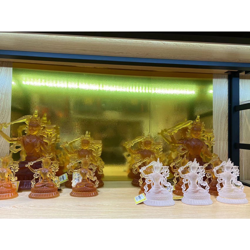 [PHÁP BẢO MINH CHÂU] Tượng Văn Thù lưu ly 11CM