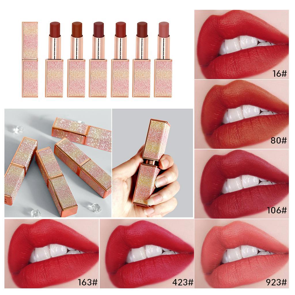 [Hàng mới về] Son Sáp Sheloves Tông Nhung Lì Với Vỏ Hình Bầu Trời Sao 6 Màu Tùy Chọn