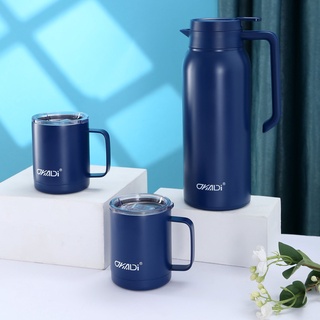 Bộ bình và 2 cốc giữ nhiệt OKADI Inox316 dung tích 1400ml cao cấp giữ nhiệt siêu bền - giữ nhiệt lên tới 24h