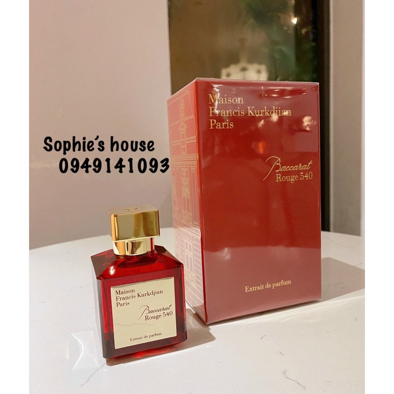 [Mã COSSALE27 giảm 80K đơn 1000K] Nước hoa Maison Francis Kurkdjian Baccarat Rouge 540 Extrait 70ml