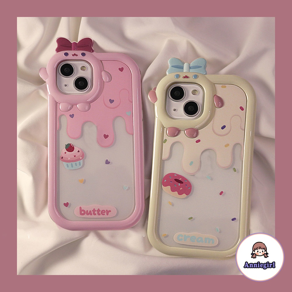 Ốp Điện Thoại TPU Mềm Chống Vỡ Họa Tiết Bánh Kem Dâu Tây Dành Cho IPhone 14 13 12 11 Pro Max