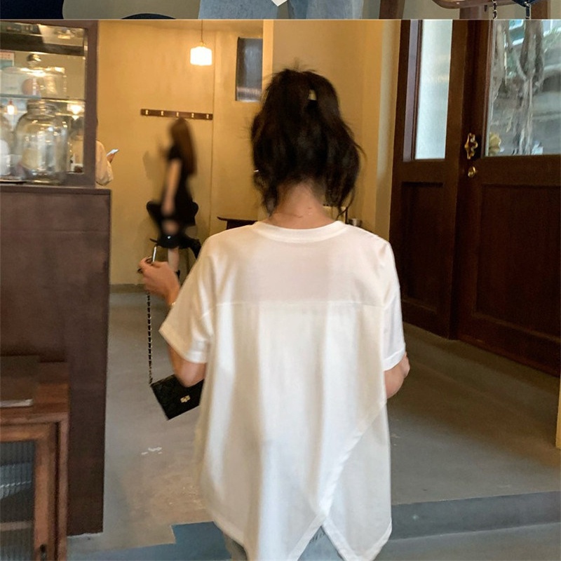 Áo thun SUXI tay ngắn dáng rộng đơn giản thời trang mùa hè cho nữ