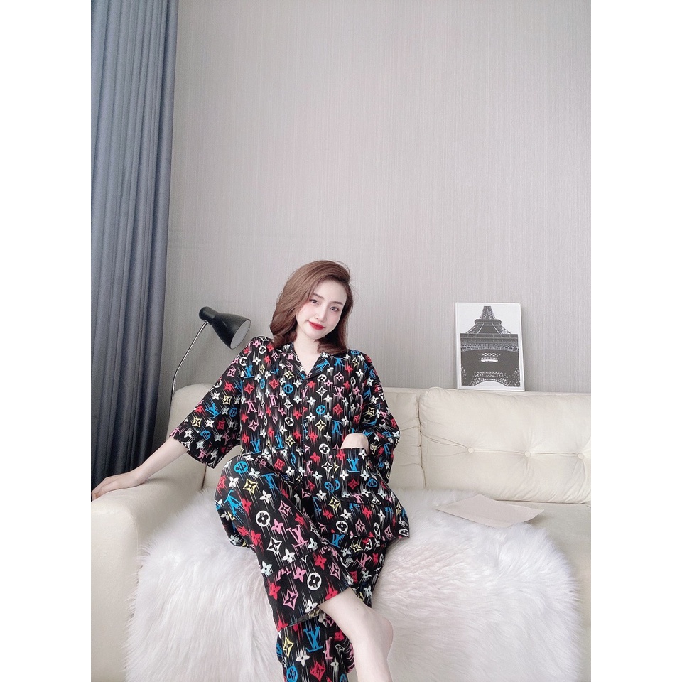 Đồ Bộ Cánh Dơi Dài Lụa Nhật Bigsize 50-100kg Bò Sữa Siêu Xinh Mặc Nhà Cho Nàng Múp