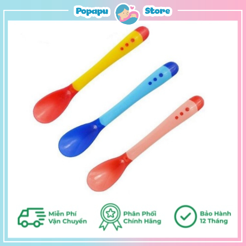 Bát ăn dặm kèm thìa ăn dặm báo nóng bón cháo đút bột chất liệu silicon an toàn cho bé - Popapu store