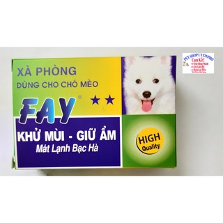 XÀ PHÒNG TẮM CHO THÚ CƯNG CHÓ MÈO Fay 2 Sao Khử mùi Giữ ẩm Mát lạnh bạc hà Sản xuất tại Việt Nam