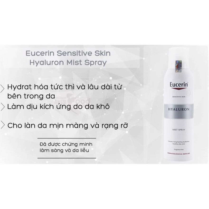 Xịt Dưỡng Ẩm Cho Da Nhạy Cảm Eucerin Sensitive Skin Hyaluron Mist Spray